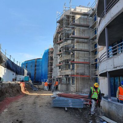 Edificios San Antonio Pacal Andamio Fachada