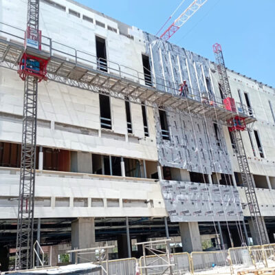Hospital Ñuble FINSO Andamios Motorizados Colgantes