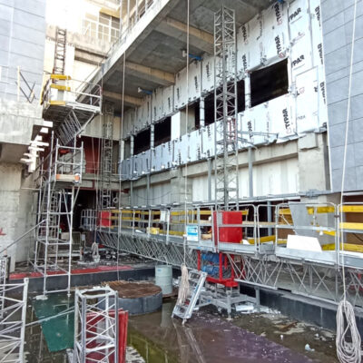 Hospital Ñuble FINSO Andamios Motorizados Colgantes