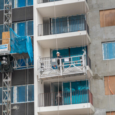 Obras Edificio Socovesa Andamios Motorizados de Cremallera y Colgantes