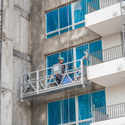 Obras Edificio Socovesa Andamios Motorizados de Cremallera y Colgantes