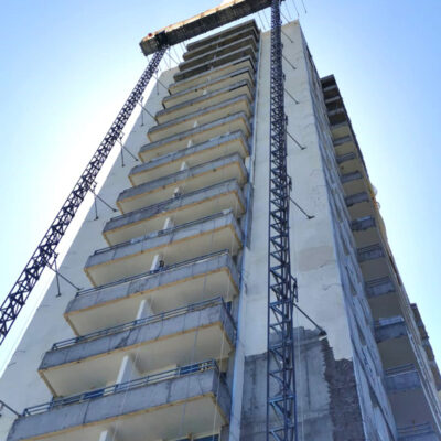 Obras Edificio Socovesa Andamios Motorizados de Cremallera y Colgantes
