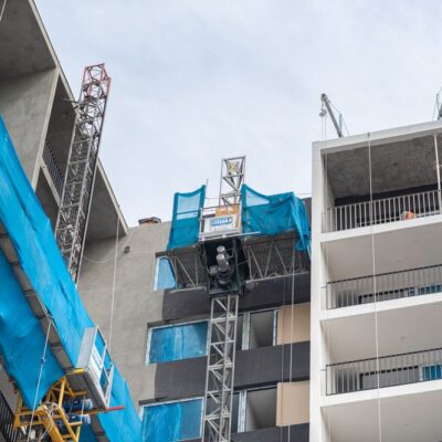 Obras Edificio Socovesa Andamios Motorizados de Cremallera y Colgantes