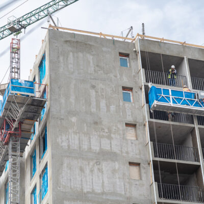 Obras Edificio Socovesa Andamios Motorizados de Cremallera y Colgantes