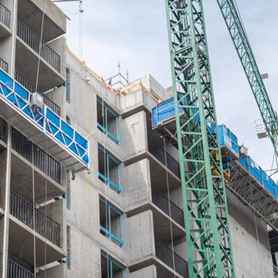 Obras Edificio Socovesa Andamios Motorizados de Cremallera y Colgantes
